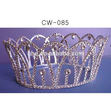 Tiara personalizada coroa falsa de plástico crianças princesa tiara coroa de atacado com